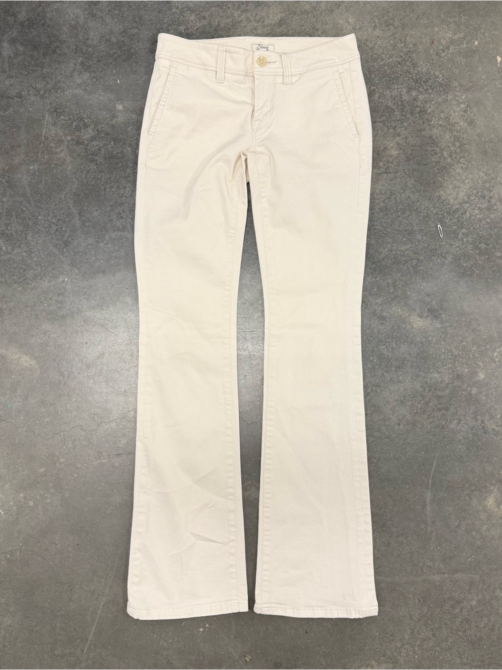 7 For All Mankind Cream bootcut pants
